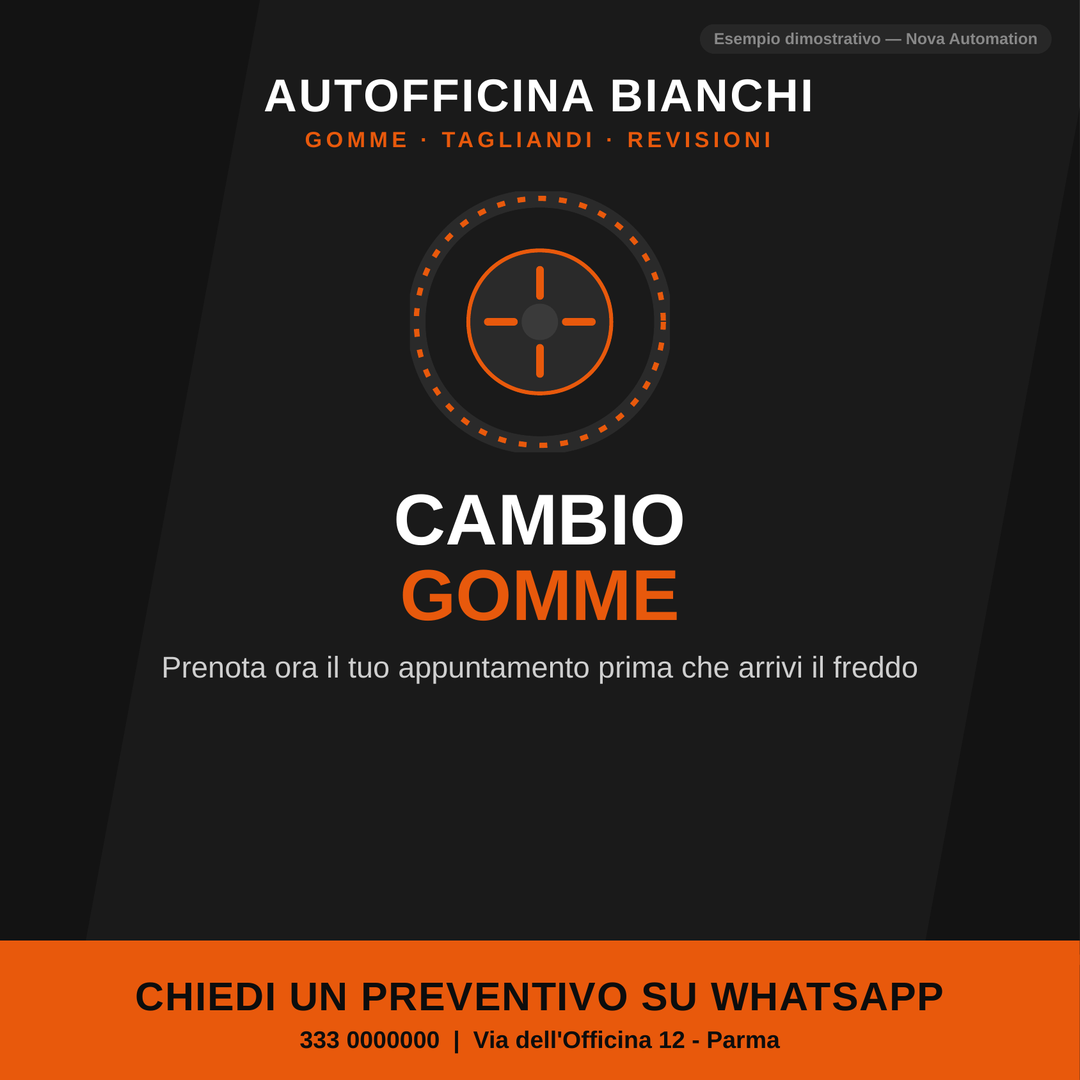 Grafica pubblicitaria per Autofficina Bianchi
