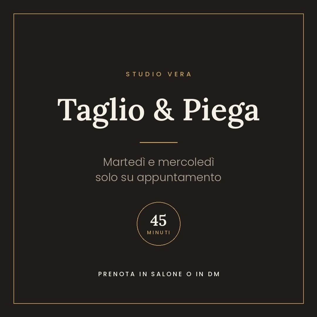 Post di prova per un salone di parrucchiere — Taglio & Piega