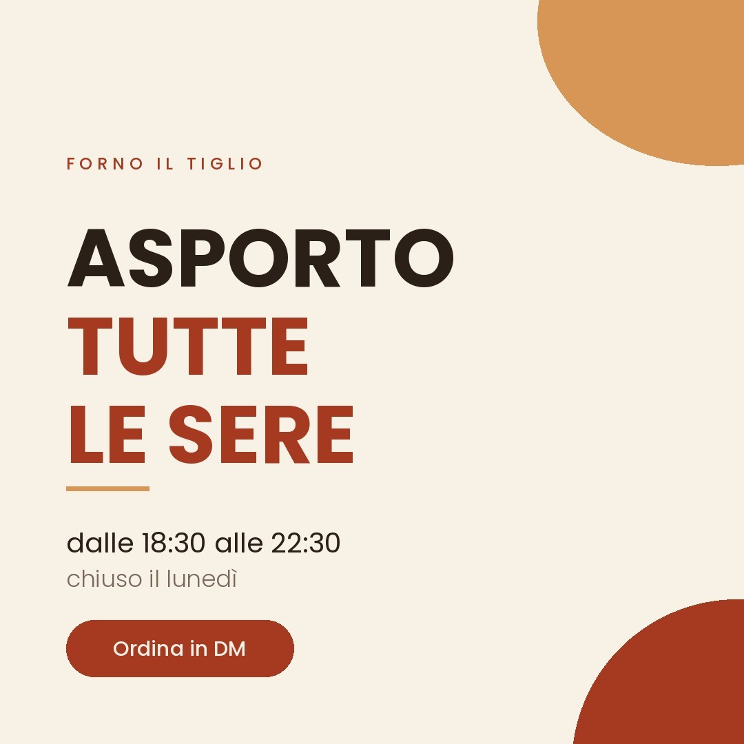 Post di prova per un forno/pizzeria — Asporto tutte le sere